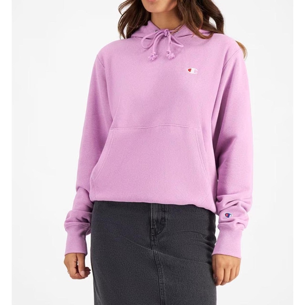 Champion Reverse Weave pullover hoodie pink Paper Orchid women’s size medium